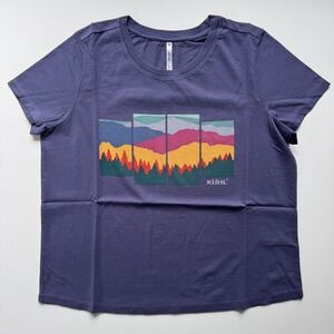 KUHL‎ Womens Graphic Tee Shirt Small Purple Organic Cotton